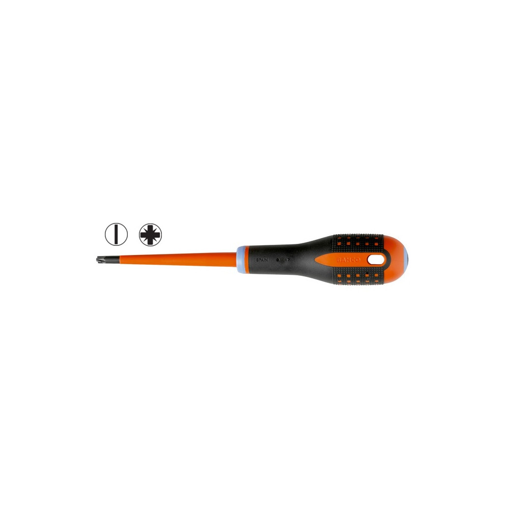 Insulated screwdriver ERGO™ SLIM Combi SL6/PZ2x100mm 1000V VDE