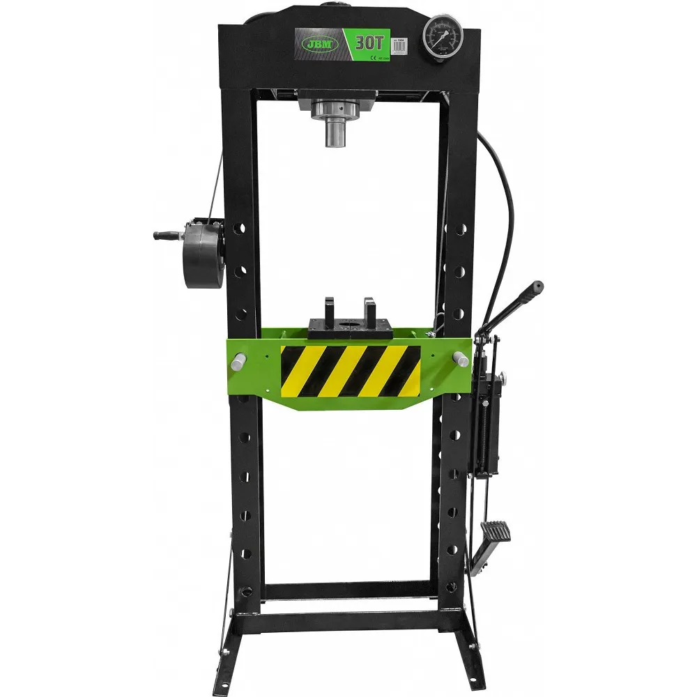 HÜDROPRESS 30T KÜLGLIIKUV KOLB, MANOMEETER, TASAPINNAVINTS JBM