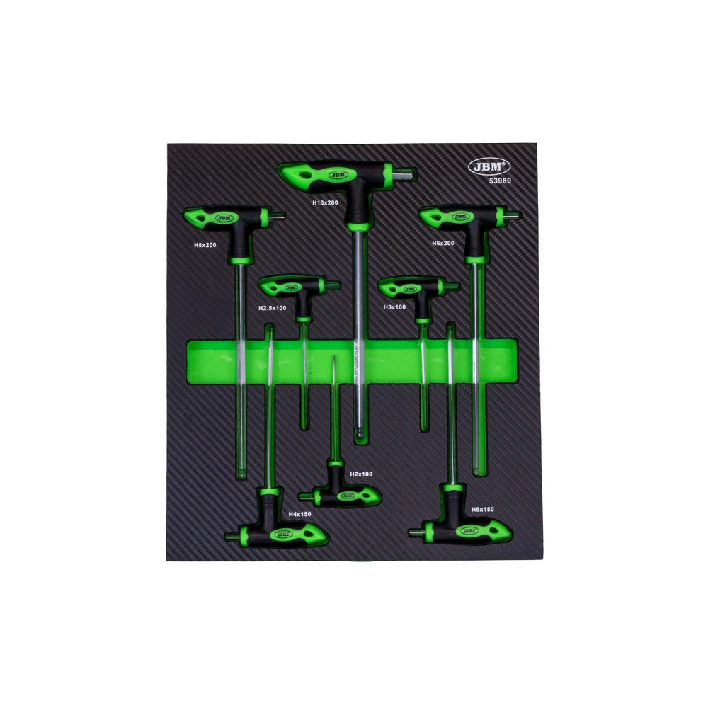 8-OS. T-KUUSKANTVÕTMETE KOMPL. PU-PANEELIS 2-10MM (KUUL) JBM*