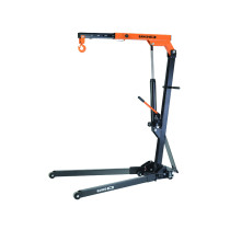 Foldable crane max 1T, foldable body on wheels and 4 fixed positions of the lifting arm: 1000, 750, 500 and 250 kg