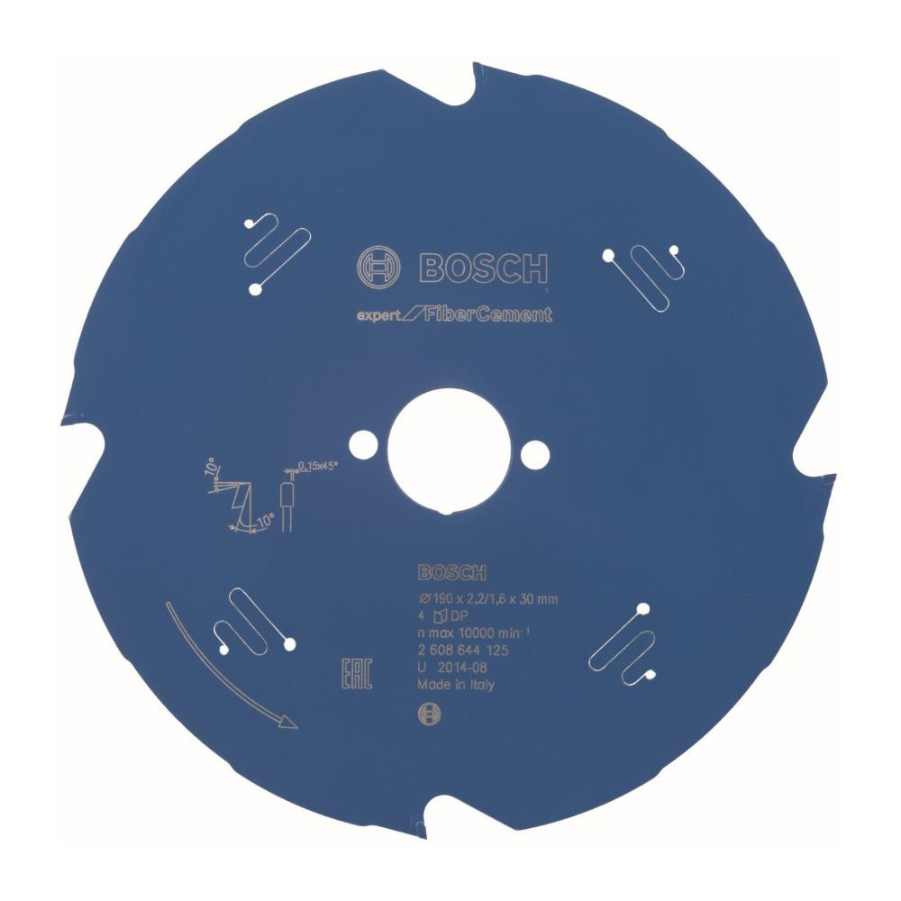 Bosch sawblade 190x30x2.2/1.6mm, z4, Fiber Cement