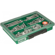 245-OS. PUIDUKRUVIDE KOMPLEKT, 7 SUURUST, TSINK, WIROX, KOHVRIS SPAX