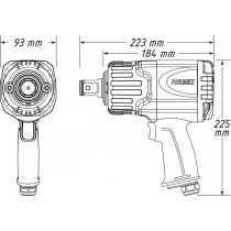PNEUMO LÖÖKMUTRIKEERAJA 1" 4100NM TWIN TURBO HAZET