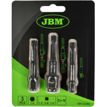 3-OS. TRELLI ADAPTERITE KOMPLEKT PADRUNITE 1/4"+3/8"+1/2" KEERAMISEKS JBM