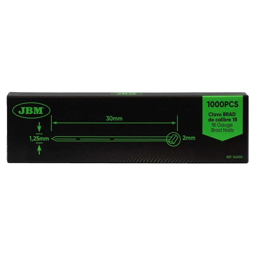 18GA NAELAPÜSTOLI NAELAD 30X1,25MM (1000TK) JBM