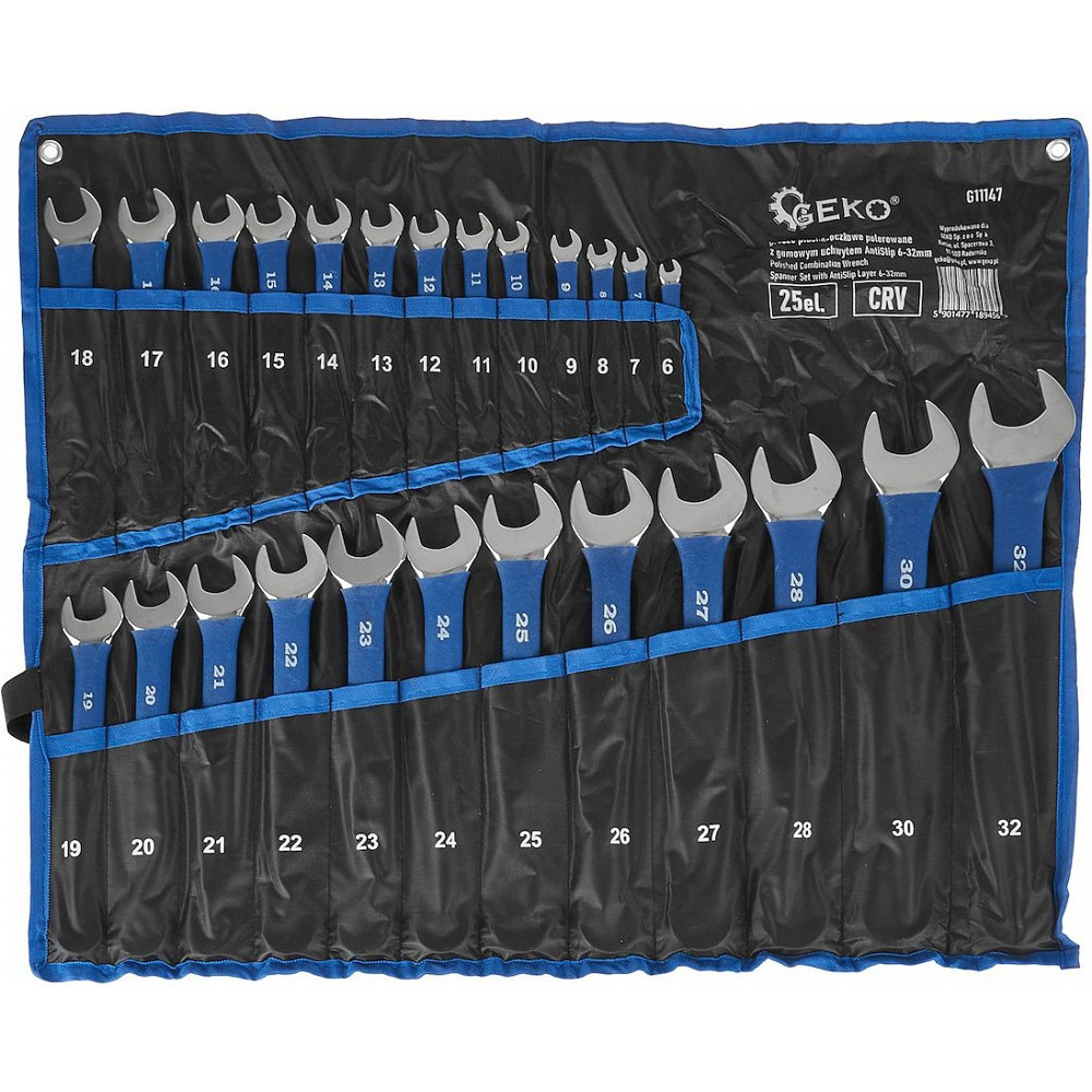 25-OS. SILMUS-LEHTVÕTMETE KOMPL. 6-32MM TEKSTIILKOTIS (VÕTI PU-KATTEGA) GEKO