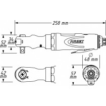 PNEUMO TIRRVÕTI 1/2" 108NM, 9022P-2 HAZET