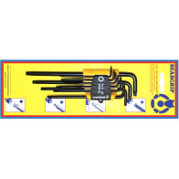 9-OS. XL L-TORXVÕTMETE KOMPL. T8-T40, PIKAD BEARGRIP