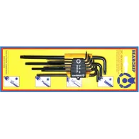 9-OS. XL L-TORXVÕTMETE KOMPL. T8-T40, PIKAD BEARGRIP