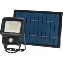 LED SOLAR PROZEKTOR+ANDUR 20W 1400LM 195X138MM KÜLM VALGE, MUST IP65 A++ LED2B