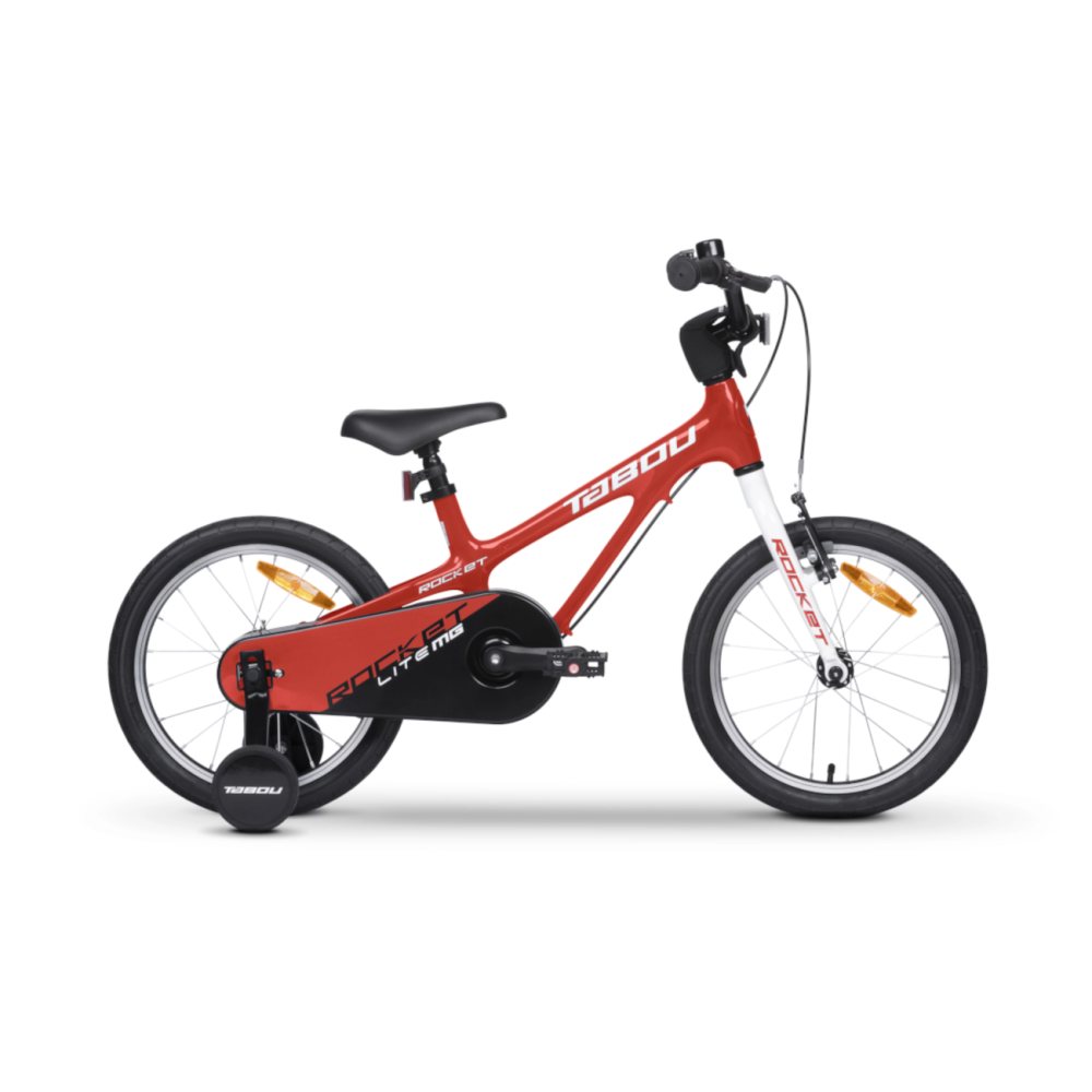 Ülikerge laste jalgratas TABOU Rocket Lite MG (2025) 18", punane-valge