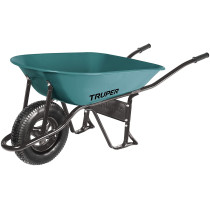 Wheelbarrow with metal tray andknobby pneumatic tire 75L Truper®