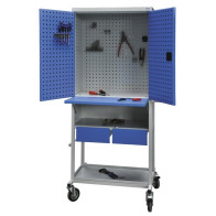 TÖÖRIISTAKAPP 1930X815MM, TORURAAM, RATTAD, PERFO+SAHTLID, SÜGAVUS 600MM MALOW