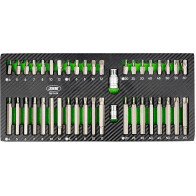 42-OS. 10MM(3/8") TORX, KUUSKANT, 12-TÄHIK OTSIKUTE KOMPL. PU-PANEELIS JBM*