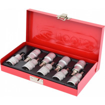 9-OS.1/2" TORX PADRUNOTSIKUTE KOMPL. T20-T60, METALLKARP KS TOOLS