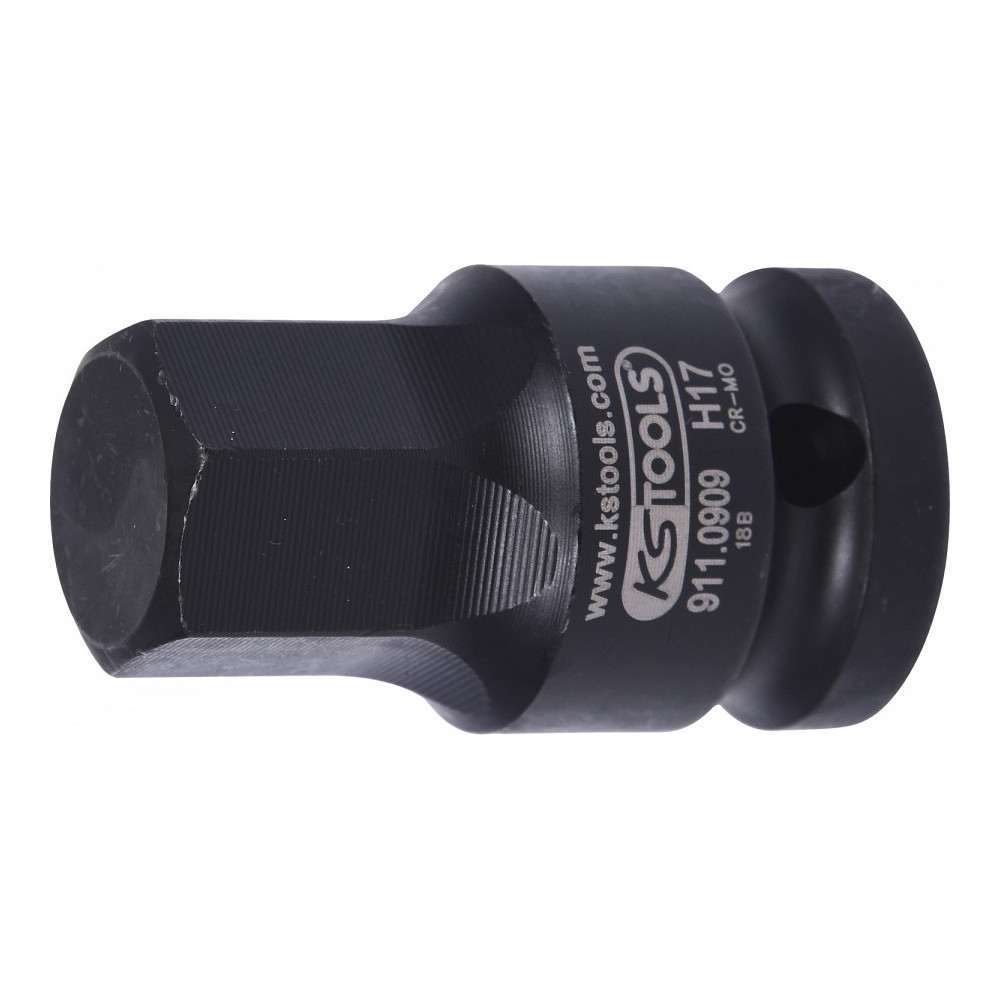 1/2" LÖÖKOTSIK KUUSKANT LÜHIKE 17MM KS TOOLS