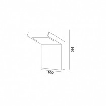 230V VÄLISVALGUSTI SEINALE LED INDUO MUST 10W 4000K, 400LM 160X100MM IP44 KOBI