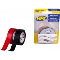 PVC ELEKTRIKU TEIP 5200 19MMX10M 2TK MUST+ PUNANE ISOLEER HPX