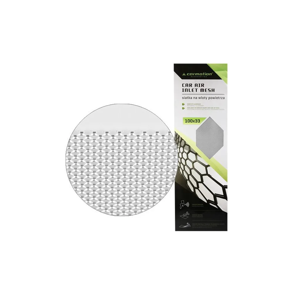 ALUMIINIUMVÕRK 33X100CM AVAGA 2X4MM HÕBE CARMOTION