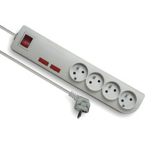 KONTORI PIKENDUSJUHE LÜLITIGA ELEKTROONIKA KAITSEGA 4 PESA 3M 3X1,0MM2 VALGE