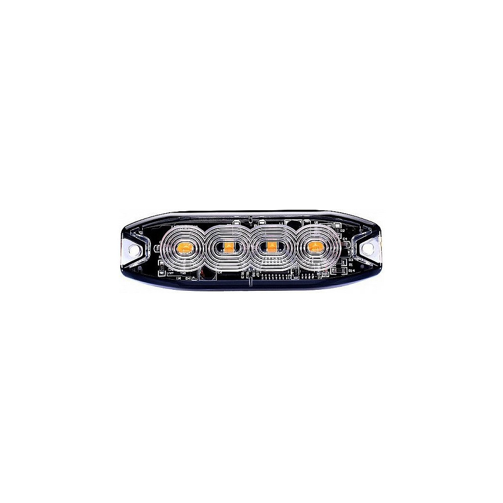 STROBO VILKUR KOLLANE 4-LED 12/24V, MADAL 98X30X8MM