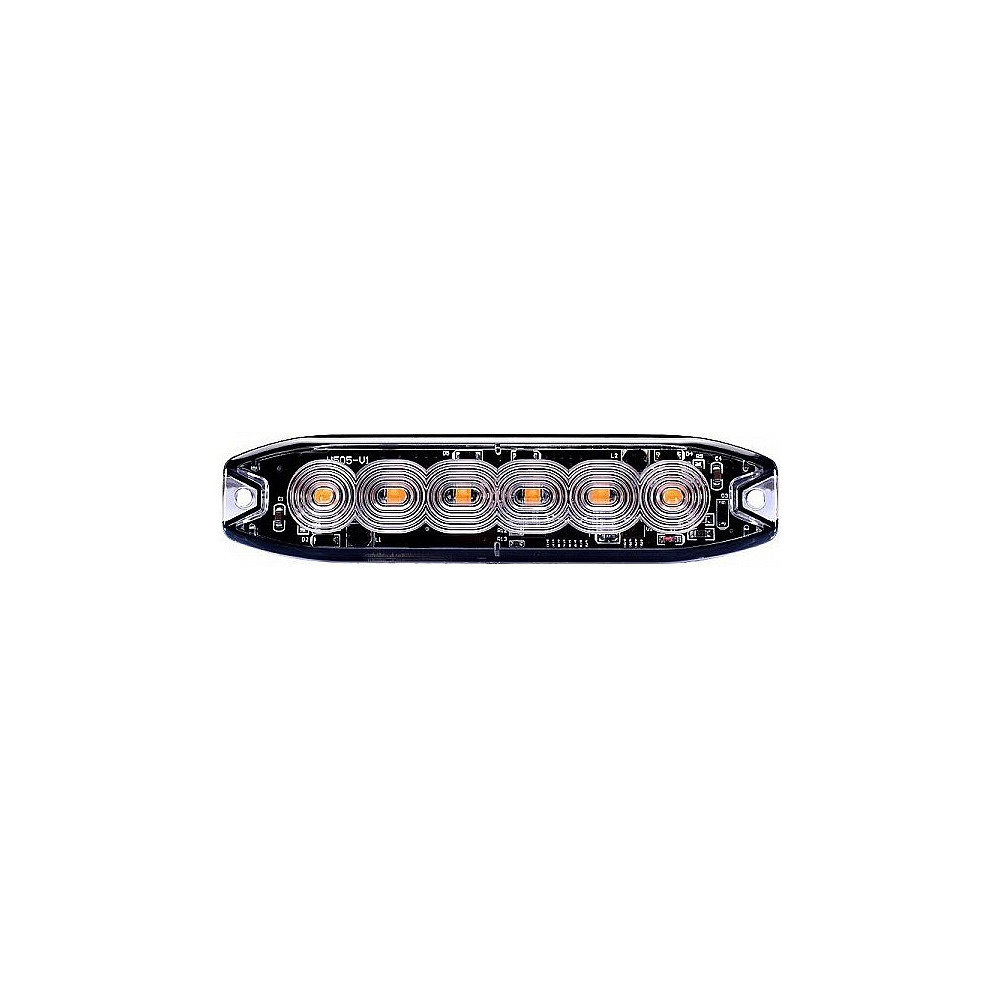 STROBO VILKUR KOLLANE 6-LED 12/24V, MADAL 130X30X7MM