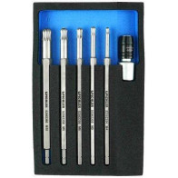 6-OS. 3/8" PIKAD (123MM) 12-TÄHIK PADRUNOTSIKUD, M4-M10, KUULOTS, MAGNET TRIUMF