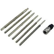 7-OS. 3/8" PIKAD (123MM) TORX PADRUNOTSIKUD, T20-T45, KUULOTS, MAGNET TRIUMF