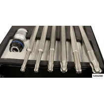 7-OS. 3/8" PIKAD (123MM) TORX PADRUNOTSIKUD, T20-T45, KUULOTS, MAGNET TRIUMF