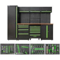 TÖÖKOJA TÖÖKOHA 18-MOODULIT TÖÖRIISTADEGA “MULTIORDER+TOOLS”, MUST/ROH JBM