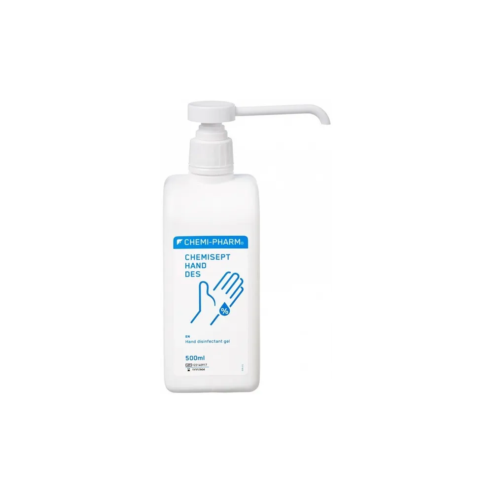 CHEMISEPT HAND DES ANTISEPTILINE GEEL KÄTELE (DESO) 500ML/PUMP CHEMI-PHARM