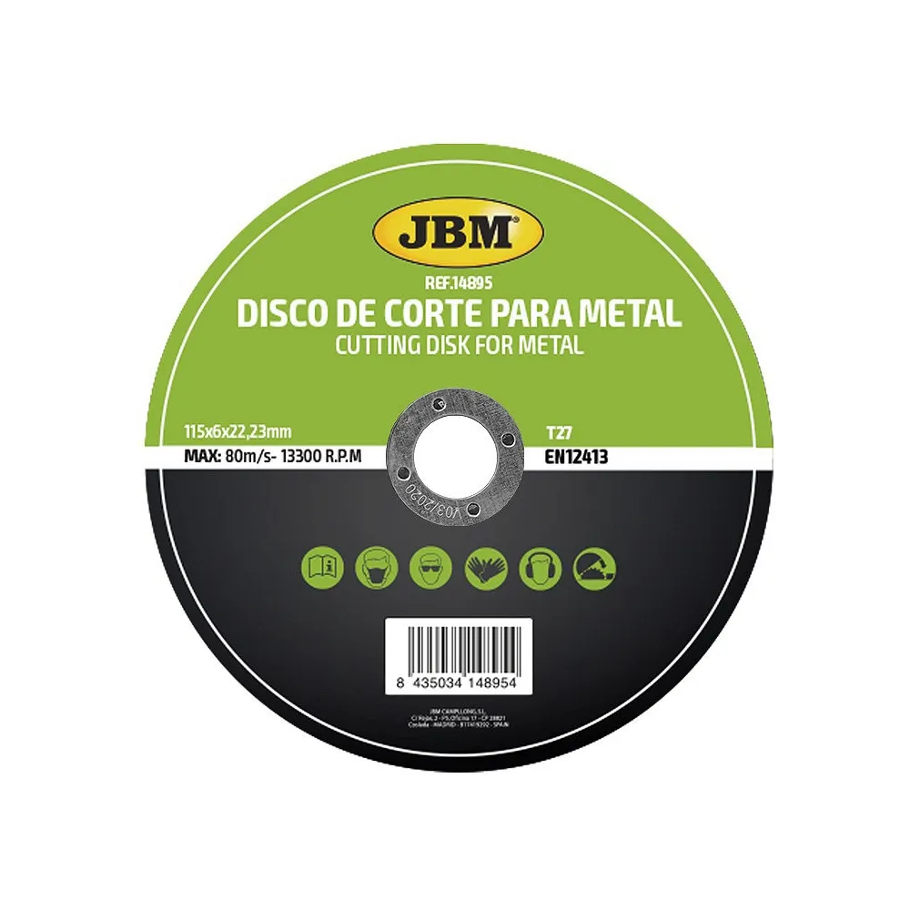 MONOKRISTALL ALUMIINIUMOKSIID LIHVKETAS METALLILE/TERASELE 115X6MM JBM