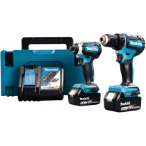 AKUTRELL+LÖÖKKRUVIKEERAJA COMBOKIT 18V 2X5,0AH LI-ION (DDF485+DTD153) MAKITA
