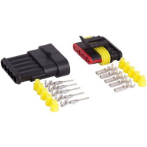 SUPERSEAL 5-PIN PISTIKUPESA + PISTIK 12-24V 15A IP67 CARMOTION