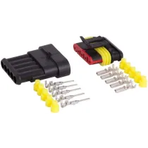 SUPERSEAL 5-PIN PISTIKUPESA + PISTIK 12-24V 15A IP67 CARMOTION