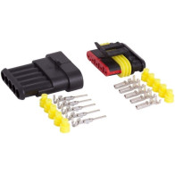 SUPERSEAL 5-PIN PISTIKUPESA + PISTIK 12-24V 15A IP67 CARMOTION