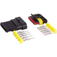 SUPERSEAL 5-PIN PISTIKUPESA + PISTIK 12-24V 15A IP67 CARMOTION