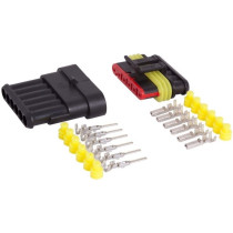 SUPERSEAL 6-PIN PISTIKUPESA + PISTIK 12-24V 15A IP67 CARMOTION