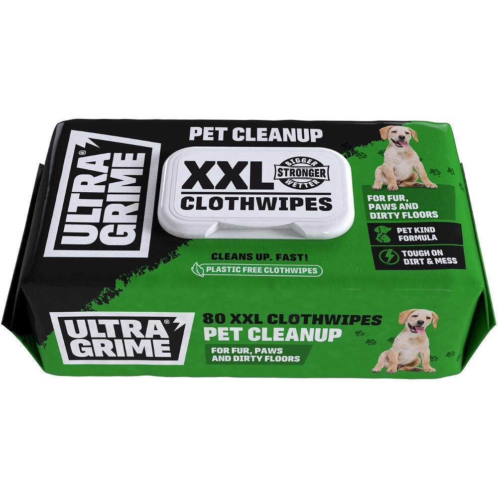 ULTRAGRIME XXL PET CLEANUP LEMMIKLOOMA PUHASTUSLAPID 80TK/PAKK