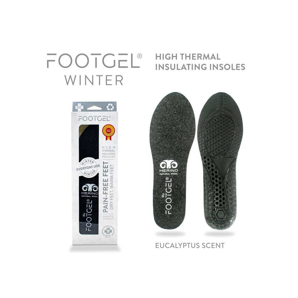 Sisetallad Footgel Winter Everyday Use, eukalüpti lõhnaga, suurus 41-46