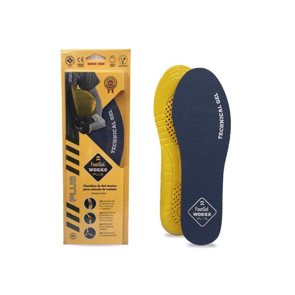 Insoles Footgel Works Plus, size 43-47