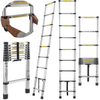 ALUMIINIUM TELESKOOPREDEL 9 ASTMEGA, 740-2600MM, MAX 150KG GEKO