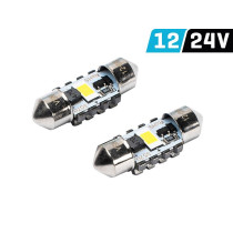 12/24V SV8,5-8 FESTOON LED PIRN 3,4W 31MM 6500K CANBUS VALGE BLISTER 2TK VISION