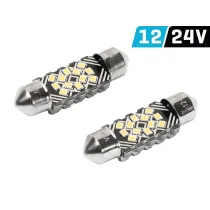 12/24V SV8,5-8 FESTOON LED PIRN 2,4W 36MM 6500K CANBUS VALGE BLISTER 2TK VISION