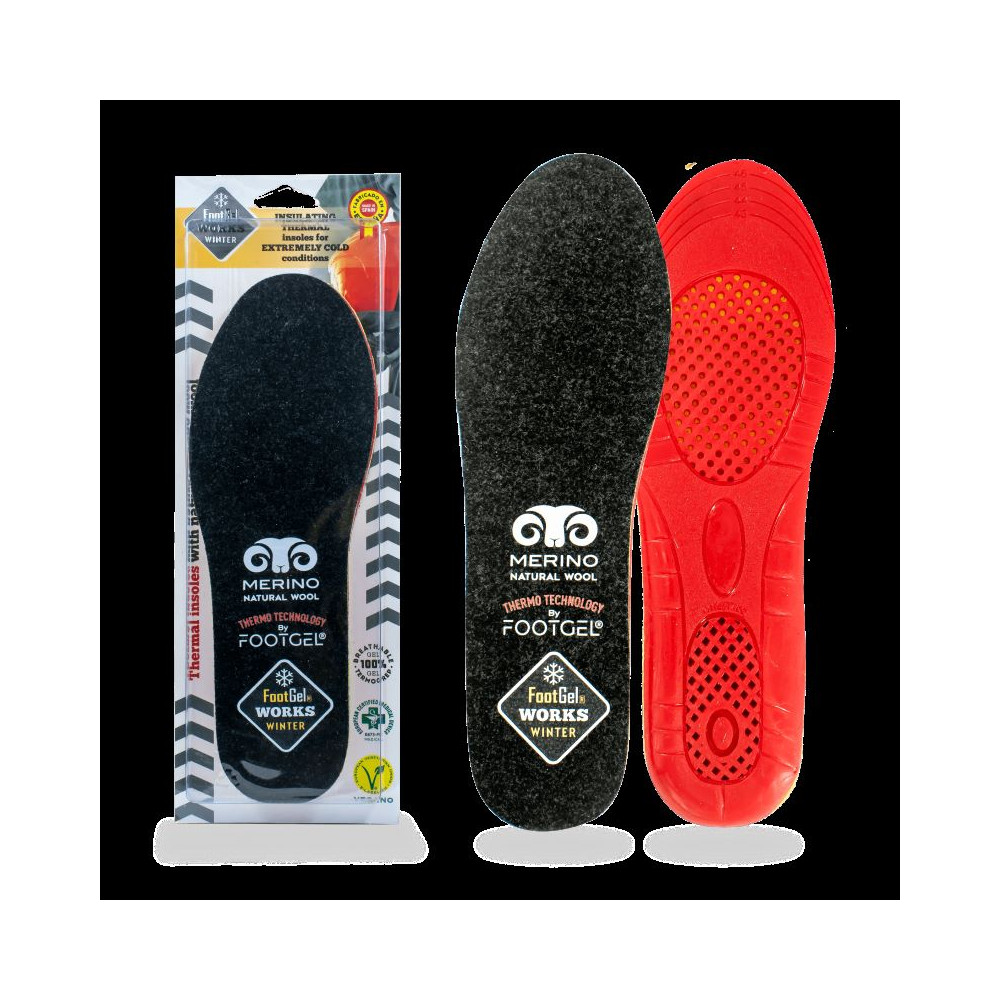 Insoles Footgel Winter Works, size 35-38