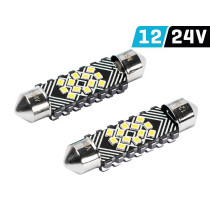 12/24V SV8,5-8 FESTOON LED PIRN 2,4W 41MM 6500K CANBUS VALGE BLISTER 2TK VISION