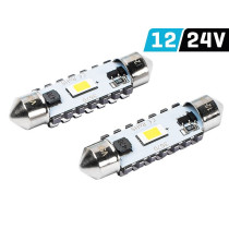 12/24V SV8,5-8 FESTOON LED PIRN 3,4W 41MM 6500K CANBUS VALGE BLISTER 2TK VISION