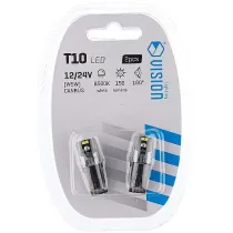 12/24V T10 LED PIRN W2,1X9,5D W5W CANBUS VALGE BLISTER 2TK VISION