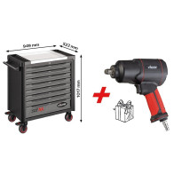 499-OS. TÖÖRIISTAKÄRU TÖÖRIISTADEGA "SERIES XL INOX" + TASUTA LÖÖKMUTRIKEERAJA V4800 VIGOR