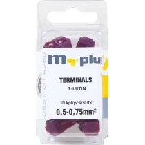 T-LIITMIK PUNANE 0,5-0,75MM 10TK